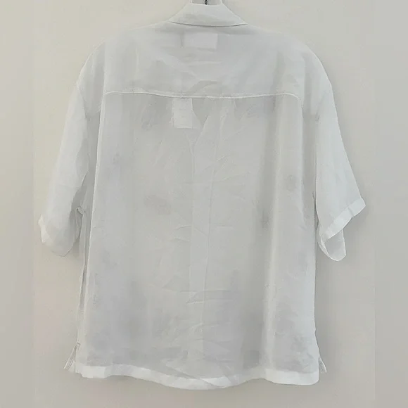 ABERCROMBIE & FITCH - TREVOR PROJECT || Pride Camp Cropped Sheer Shirt. Sz. S - Picture 6 of 13